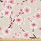 Ambesonne East Fabric by the Yard, Japanese Flowering Cherry Blossom Symbolic Coming of Spring Season Eastern Inspired, Decorative Fabric for Upholstery and Home Accents, 2 Yards, Beige Rose